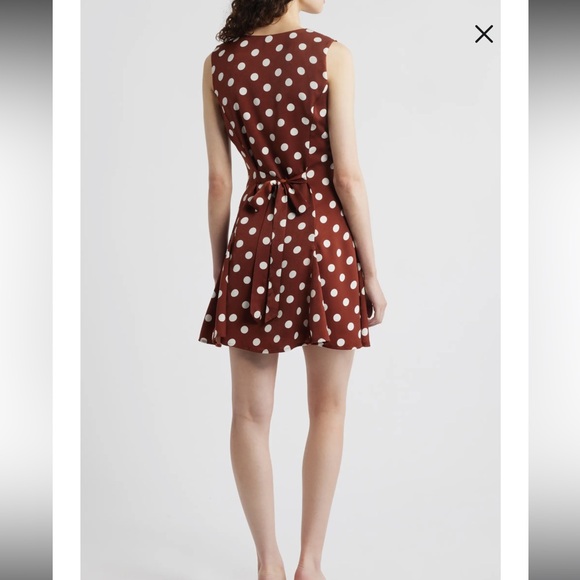 Wayf | Brown and White Polka Dot Dress | Size XS - Picture 2 of 8